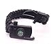 Easymoo Survival Bracelet, Paracord Bracelet,Outdoors Survival Gear with Compass Fire Starter and Whistle Emergency Survival Kit (Black)