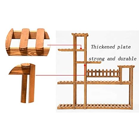 HBY Estante tridimensional de plantas de cuatro plantas, superior ...