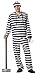 California Costumes Men's Jailbird Costume, White/Black Stripe, X-Large
