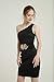 VOCHIC Vintage Elegant Metal Leaf Buckle Stretch Waist Dress Belt Wide Elastic Waistband for Women Ladies, Black, Small