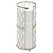 Richards Homewares Free Standing Toilet Paper Storage Reserve - Modern Bathroom Space Saver - Holds 3 Standard Rolls – Satin Nickel