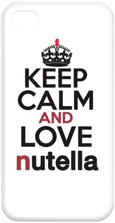 Fashion Keep Calm And Eat Nutella Personalized iPhone 4,4S Rubber Silicone Case Cover