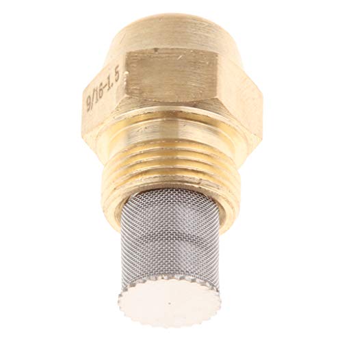 Oil Furnace Nozzle with Stainless Steel Filter Net Replacement Parts 9/16'' Thread Connect Home Improvement - Golden, 1.5mm