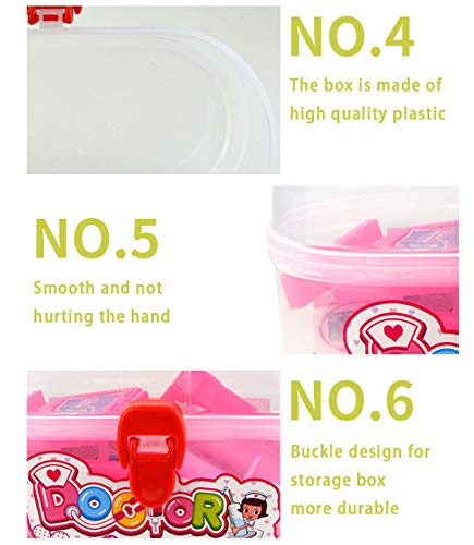 GRACEON Durable Child Doctor Suit Model Toy Child Medical Toy Toy Stethoscope Girl Toy Simulation Medicine Box Doctor Play House Toy Protective Cover Doctor Toy Children's Toys
