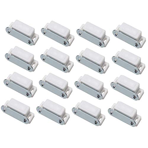 Autoly Plastic Magnetic Cabinet Catch Latch Housing Plate Cuboard Drawer Door Catch,Pack of 16