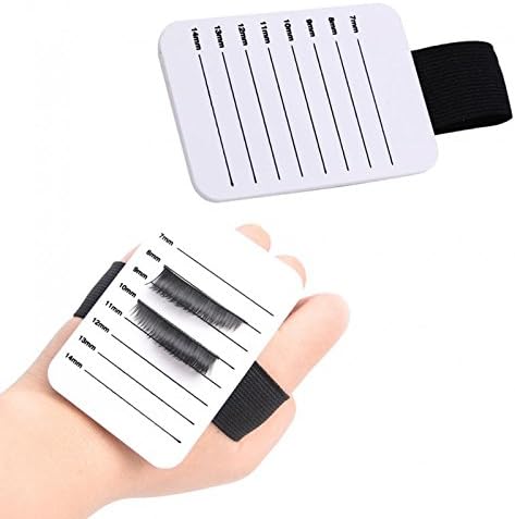 PIAOPIAONIU 2 Pcs Professional Hard Lash Holder Matt White Acrylic Eyelash Extensions Hand Plate with Adjustable Wrist Strap
