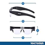 YOCTOSUN-Rechargeable-Head-Magnifier-Glasses-Eyeglasses-Magnifier-with-2-LED-Lights-and-Detachable-Lenses-15X-25X-35X5X-Best-Magnifying-Glasses-for-Reading-and-Hobby