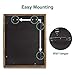 Emfogo 11x14 Picture Frame - Rustic Solid Wood and High Definition Glass Collage Picture Frame Display Five 4 x 6 Photo or 11x14 Photo Without Mat for Tabletop and Wall Carbonized Black