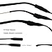 JM Elastic Silicone Eyeglasses Strap Holder Waterproof Glasses Retainer, Sports Sunglasses Chain 2 Pack Women Men Kids Black