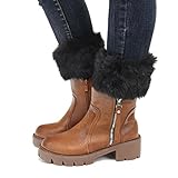 YABINA Women's Soft Furry Boot Cuff Leg Warmers