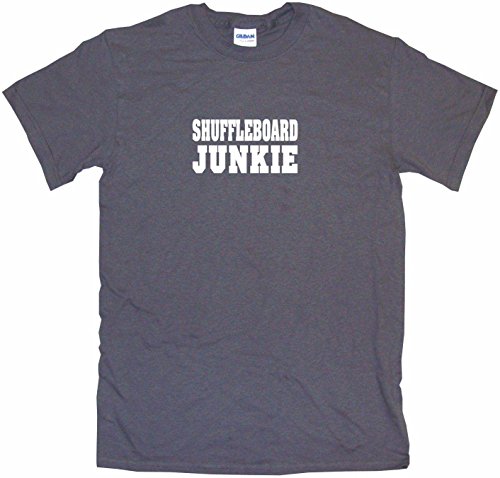 99 Volts Shuffleboard Junkie Men's Tee Shirt 2XL-Charcoal