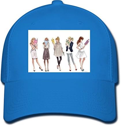 Junny Designed Men Solid Flat Bill Hip Hop Snapback Baseball CM Blue