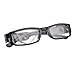 Danse Jupe Multi Strength Reading Glasses Nighttime Reader Glasses with Dual LED Lights Compact Full Frame Eyewear +1.50