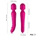 Dual Motors Safe Silicone Wand Massager with Heating Tail - 7 Period of Vibration Frequency - USB Recharging - 100% Waterproof - Help You Relaxing Yourself.