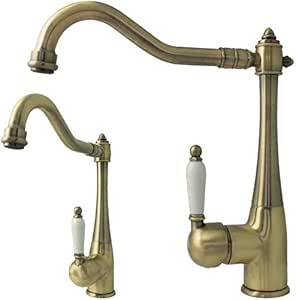 APUPPY Cocina Retro de Bronce Grifo de la Nostalgia Sola rotación