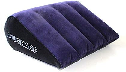 Friendlyislanddoll Deeper Position Pillow Inflatable Triangle Wedge Pillow PVC Flocking Pillow for Yoga Bed Wedge Pillow for Travel