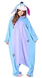 Superlieu Unisex Eeyore Donkey Kigurumi Pajamas Anime Costume