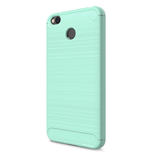 XiaoMi RedMi 4X Case - Ultra Thin Soft TPU Shock Proof Back Cover with Carbon Fiber Design Protective Case for XiaoMi RedMi 4X - Green