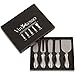 Premium 5-piece Cheese Knives Set Collection - Serve, Cut, Slice, Shave, and Spread Hard and Soft Cheese, Gift Ready Charcuterie Board Accessories, Gift for Any Occasion
