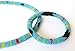 African Zulu beaded necklace and round bracelet set - Light Blue