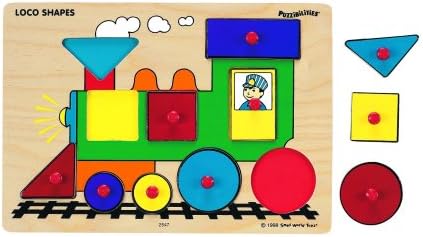 wooden puzzle train