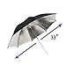 LimoStudio 33 inch Diameter Double Layer Black/Silver Photo Umbrella Lighting Reflector for Contrast, Concentrative Light, AGG126