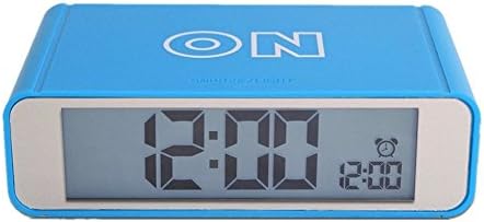 Alarm Clock Digital with Snooze/Light Battery Operated Flip Works for Heavy Sleepers Teens and Kids by UMIKAkitchen (Blue)