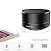 Basse Portable Bluetooth Speakers - Super Bass Mini Metal Wireless Speaker System For iPhone, Car, TV, Outdoors & More - Radio Function, USB and TF Card Port, Durable & Compact, Black