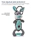 Outward Hound Scrunch Bunch Bunny Interactive Plush Squeaky Dog Tug Toy
