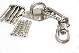 MHMYDZ Hammock Chair Ultimate Hanging Kit-Concrete Ceiling and Wooden Beam Hook Heavy Duty Hanger & Swivel Hook Snap with 4 Wall Anchors (500Lb Weight Limit)
