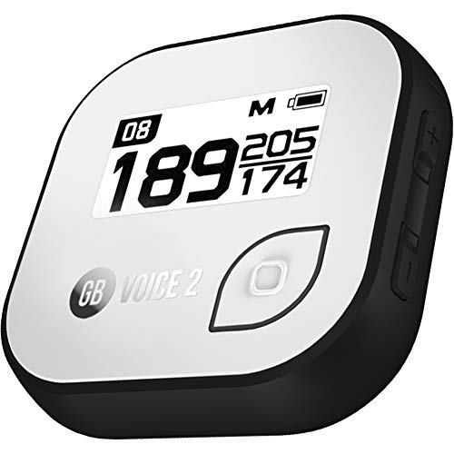 Golf Buddy Bundle Voice 2 Golfbuddy Voice2 Easy-to-Use Talking GPS (White/Black) + Silicon Wristband (White)