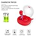 FENGJIDA True Wireless Earbuds, Red Bluetooth Earphone with USB Charging Case, HD Stereo Sound and Dual Mic
