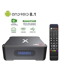 Android TV Box 8.1 con función de grabación, A95X Max 4 GB RAM 64 GB Amlogic S905X2 Quad Core 64 bit, soporte 3D 4 K2 K 75 fps  5 G & 2,4 G Dual Band WiFi BT 5,0 & USB 3.0 TV Box Set), D62