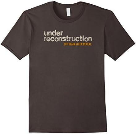Men's PREMIUM Under Reconstruction Eat Train Sleep Repeat T-shirt XL Asphalt
