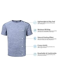 Outdoor Ventures Hombre Stretch Athletic Cool Dry Fit Camisetas Running Workout Gym Shirts