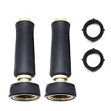 Touch-Rich Ultimate 2PK Solid Brass Nozzle, Heavy Duty Adjustable Twist Hose Nozzle (Rubber Coated Solid Brass 2PK)