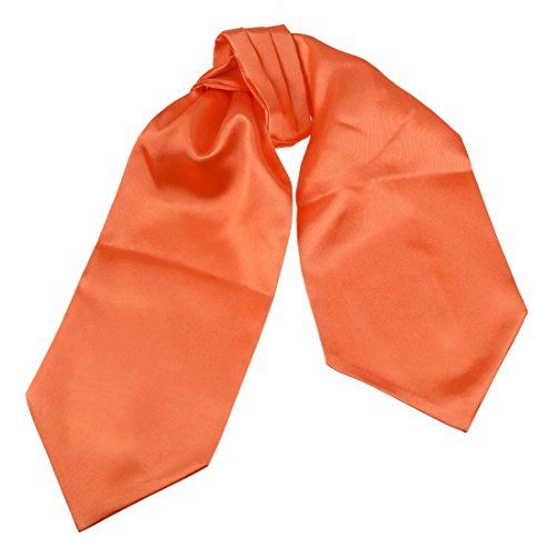 DRA7E01N Formal Wear Gift Orange Solid Mens Microfiber Ascot Business- casual Groomsmen Cravat Happy Gift Idea for Boyfriend By Dan Smith