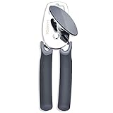 Manual Can Opener with Ergonomically Designed Handle and Hard Stainless Steel Cutting Edge