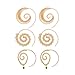 Zealmer Spiral Hoop Earrings Set Vintage Tribal Swirl Earrings for Women 3 Pairs in Gold
