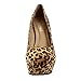 Delicacy Trendy-33 Platform Pumps-Shoes, Camel Leopard Suede, 6.5