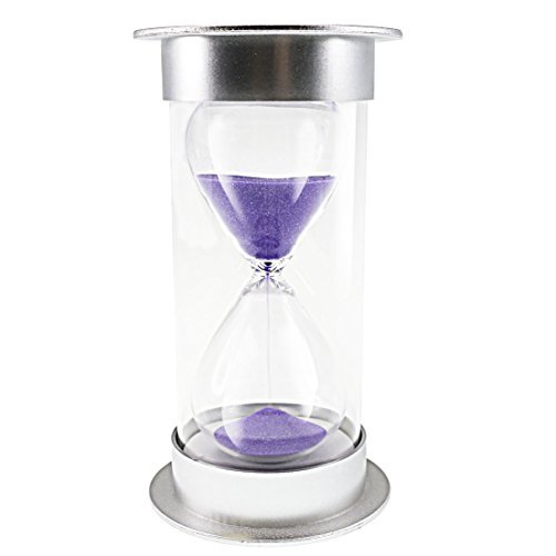SZAT Sand Timer Modern Mental Cap Sandy Clock with Purple Sands