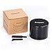 Herb Grinder Small Metal Grinder 4 Piece - Spice Mill with Pollen Catcher, Smooth to Grind Dry Herbs and Spices, 2 inch (50mm), Black