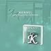 Monnel Stylish Letter K Simple Alphabet Key Ring Keychain With Velvet Bag Z-331