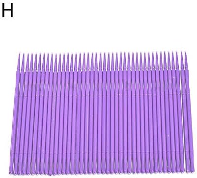100 Pcs Micro Applicator Brush Disposable Applicators Micro Mascara Brushes for Eyelash Extension size S (purple)