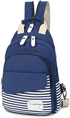 Small Backpack Sling Shoulder Bag Casual Daypack for Women Men Hiking Camping Travel Outdoor (Blue)