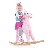 Happy Trails Plush Rocking Penny The Pink Giraffe