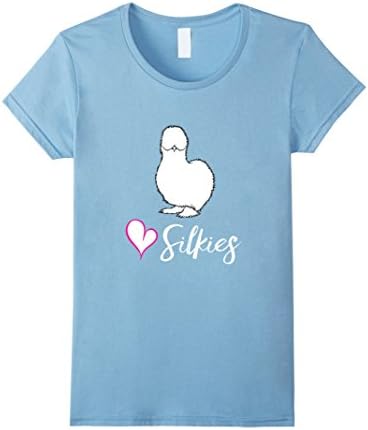 Women's Silkie Chickens Shirt- Silkies -Love Silkies Chicken T-shirt Medium Baby Blue