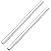 JoyTube 6061 Aluminum Tubing 5/16" (8mm) OD x 1/4" (6.5mm) ID 12” Length 1mm Wall Thickness Seamless Round Tube Metal Straight Pipe for Industry, DIY, Furnishing,Decoration,Crafts Model (2 Pcs)
