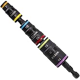 Klein Tools 32933M 6-in-1 Metric Impact Socket Set, 3 Flip Sockets with 7, 8, 10, 12, 13 and 14 mm Nut Driver Sizes, Impact R