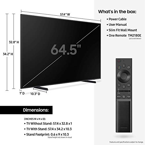 SAMSUNG 65Inch Class Frame Series 4K Quantum HDR Smart TV with Alexa